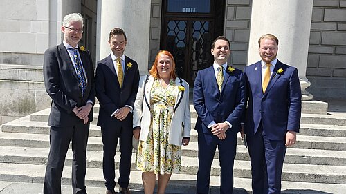 Richard Blackman, Sam Chapman, Sarah Wood, George Percival, and Thomas Gravatt