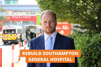 Local NHS Thomas Gravatt outside Southampton General Hospital